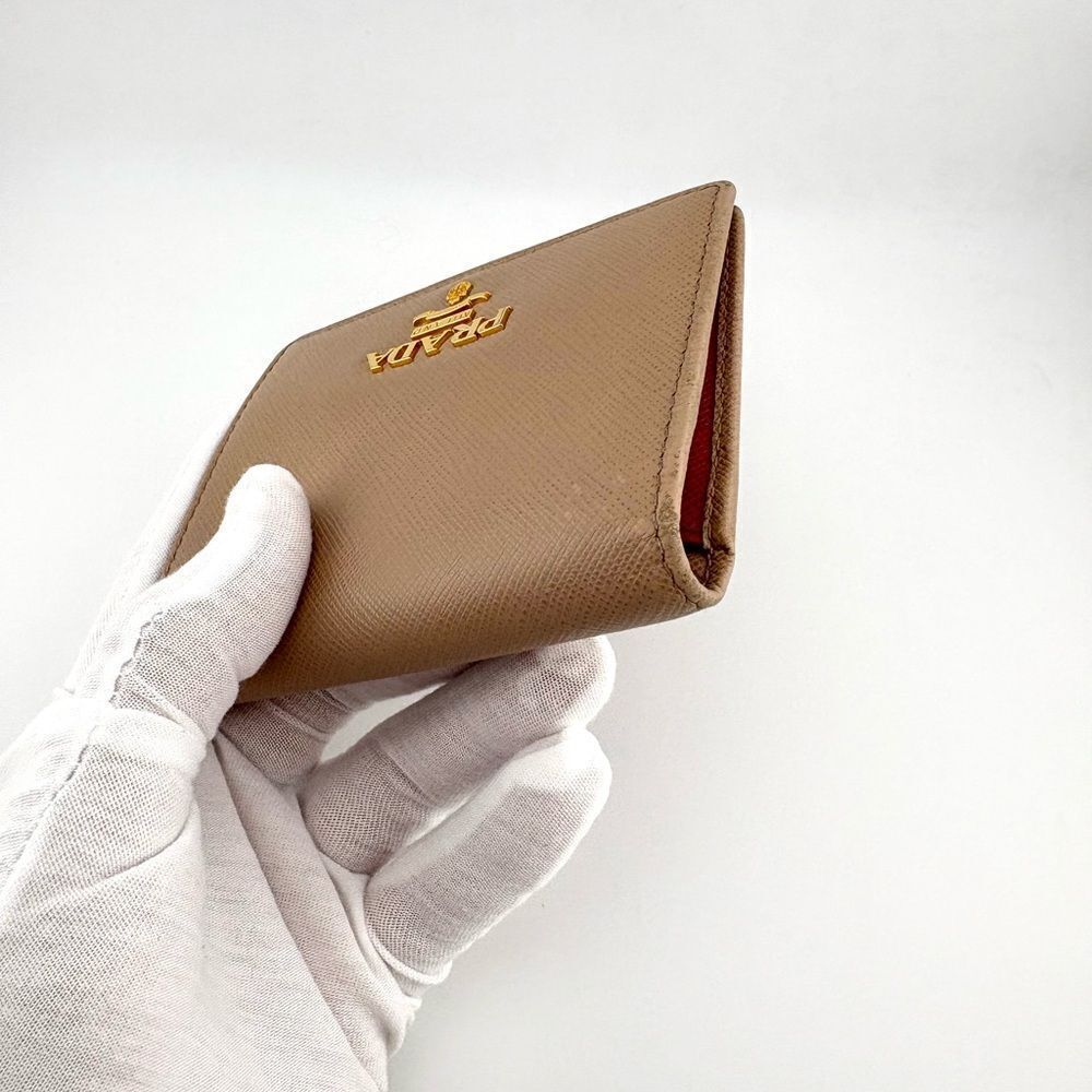 PRADA
Women's Saffiano Bi-Fold Leather Wallet in Cream - comes with box & COA - Picture 6 of 16
